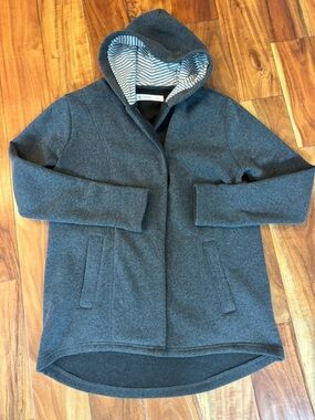 Carve Designs Women's Hooded Coat in Charcoal Gray